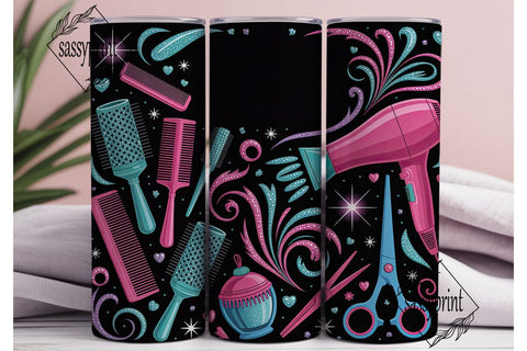 Glitter Beauty Tools 20oz Tumbler Wrap Sublimation sassyprint 