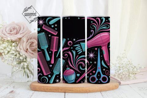 Glitter Beauty Tools 20oz Tumbler Wrap Sublimation sassyprint 