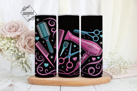 Glitter Beauty Tools 20oz Tumbler Wrap Sublimation sassyprint 