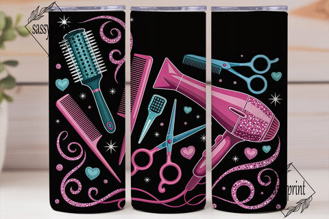 Glitter Beauty Tools 20oz Tumbler Wrap Sublimation sassyprint 
