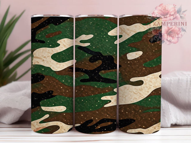 Glitter Camo Military Style Tumbler Wrap, 20oz Sublimation Wrap, Camouflage Tumbler, Military Style Tumbler, Hunting Tumbler, Glitter Camo Sublimation Sublimation Li Zamperini 