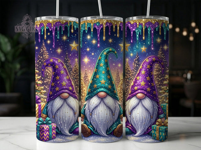 Glitter Christmas Gnome 20oz Tumbler, Glitter Christmas Gnome, Christmas Gnome, Gnome Tumbler, 20oz Tumbler, Glitter Tumbler, Holiday Gnome, Tumbler Wrap Sublimation SvggirlplusArt 