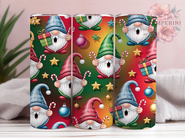 Glitter Christmas Gnome Tumbler, Sparkly Gnome, Holiday Gnome Art, Christmas Glitter Design, Festive Gnome, 20oz Tumbler, Sublimation Design Sublimation Li Zamperini 