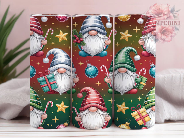 Glitter Christmas Gnome Tumbler, Sparkly Gnome, Holiday Gnome Art, Christmas Glitter Design, Festive Gnome, 20oz Tumbler, Sublimation Design Sublimation Li Zamperini 