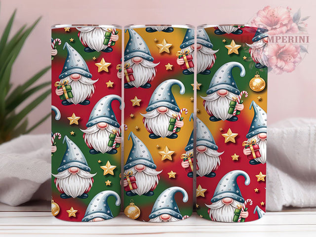 Glitter Christmas Gnome Tumbler, Sparkly Gnome, Holiday Gnome Art, Christmas Glitter Design, Festive Gnome, 20oz Tumbler, Sublimation Design Sublimation Li Zamperini 