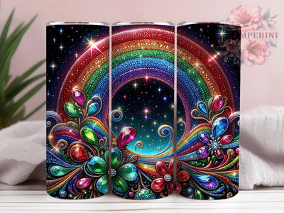 Glitter Clover Shamrock Tumbler, Glitter Shamrock Tumbler, Stylish 20oz Wrap, Sublimation Design, Trendy Gift Idea, Irish Clover Wrap, Lucky Glitter Tumbler Sublimation Li Zamperini 
