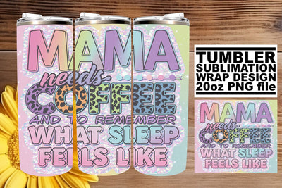 Glitter Coffee Quotes for Mom 20oz Sublimation afrosvg 