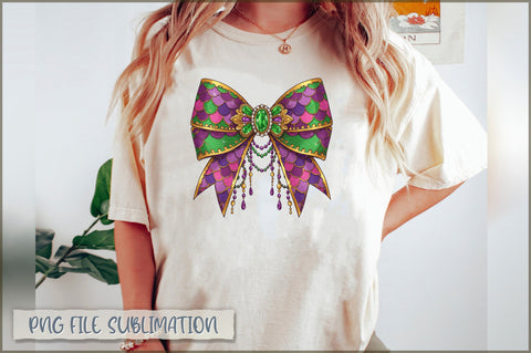 Glitter Coquette Bow Mardi Gras Sublimation Sublimation Shetara Begum 