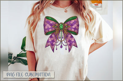 Glitter Coquette Bow Mardi Gras Sublimation Sublimation Shetara Begum 