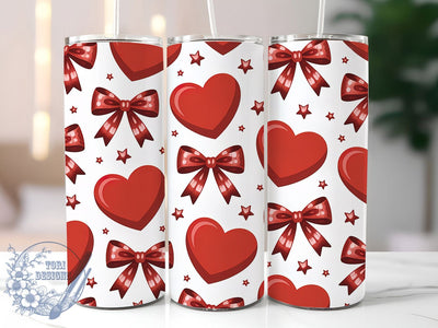 Glitter Coquette Heart Tumbler, Sparkling Valentine Wrap, Romantic Coquette Cup, 20oz Sublimation Wrap, Stylish Glitter Design Tumbler, Artistic Coquette Heart Cup, Glam Love Theme Wrap Sublimation ToriDesigns 