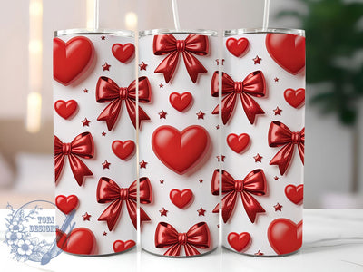 Glitter Coquette Heart Tumbler, Sparkling Valentine Wrap, Romantic Coquette Cup, 20oz Sublimation Wrap, Stylish Glitter Design Tumbler, Artistic Coquette Heart Cup, Glam Love Theme Wrap Sublimation ToriDesigns 