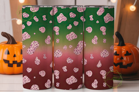 Glitter Cowhide Christmas Tumbler Wrap Sublimation PixelChick 