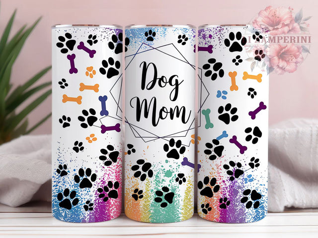 Glitter Dog Mom Tumbler Wrap, Glitter Paw Print Tumbler, 20oz Sublimation Tumbler, Pet Lover Tumbler Wrap, Sparkly Dog Tumbler, Fur Mama Tumbler, Cute Dog Paw Design Sublimation Li Zamperini 