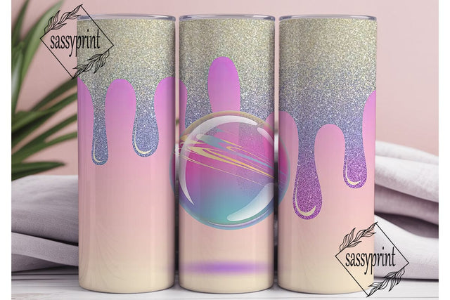 Glitter Drip 20oz Tumbler Wrap Sublimation sassyprint 