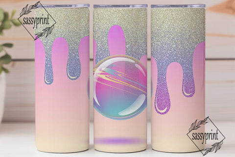 Glitter Drip 20oz Tumbler Wrap Sublimation sassyprint 