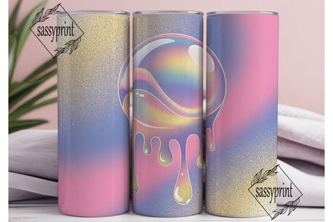 Glitter Drip 20oz Tumbler Wrap Sublimation sassyprint 
