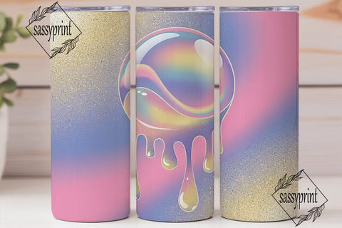 Glitter Drip 20oz Tumbler Wrap Sublimation sassyprint 