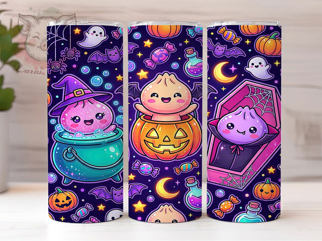 Glitter Dumpling Halloween 20oz Tumbler, Glitter Dumpling, Dumpling Halloween, Dumpling Tumbler, 20oz Tumbler, Halloween Tumbler, Glitter Tumbler, Tumbler Wrap Sublimation Lara' s Designs 