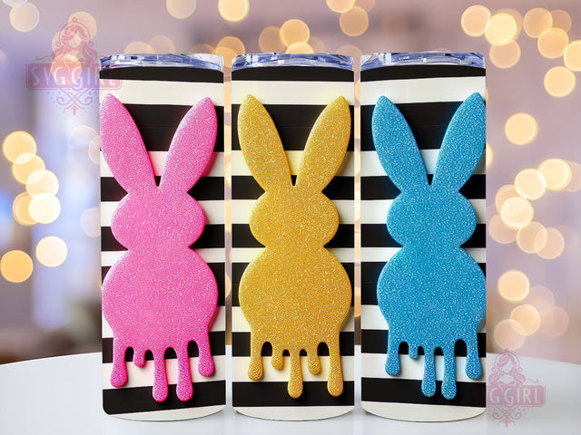 Glitter Easter Bunny 20oz Tumbler Wrap Sublimation Design, Straight Tapered Tumbler Wrap, Happy Easter Tumbler Png, Instant Digital Download Sublimation SvggirlplusArt 