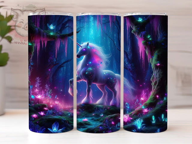 Glitter Fantasy Unicorn Tumbler, Fantasy Unicorn Tumbler, 20oz Tumbler Wrap, Sublimation Design, Magical Unicorn Gift, Glitter Unicorn Wrap, Enchanted Fantasy Tumbler Sublimation Lara' s Designs 
