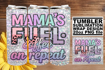 Glitter Funny Mom Tumbler Wrap 20oz Sublimation afrosvg 