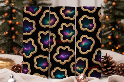 Glitter Galaxy Leopard 20oz Tumbler Wrap Sublimation DesignSVG 