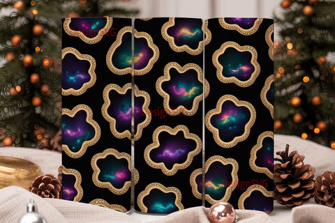 Glitter Galaxy Leopard 20oz Tumbler Wrap Sublimation DesignSVG 