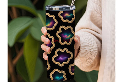 Glitter Galaxy Leopard 20oz Tumbler Wrap Sublimation DesignSVG 