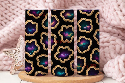 Glitter Galaxy Leopard 20oz Tumbler Wrap Sublimation DesignSVG 