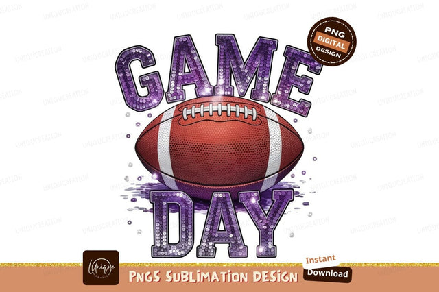 Glitter Game Day Football Design Sublimation Png Sublimation Designangry 