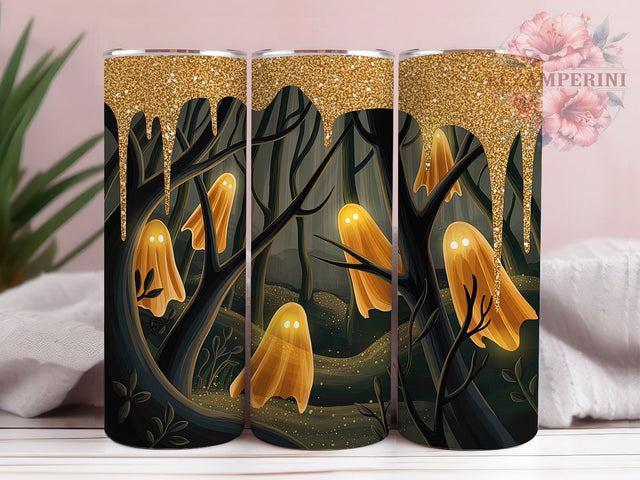 Glitter Ghost Halloween Tumbler, Halloween Ghosts Wrap, Sparkly Halloween Cup, Glitter Sublimation Design, 20oz Tumbler Wrap, Spooky Ghost Drinkware, Glitter Halloween Tumbler Sublimation Li Zamperini 