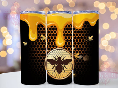 Glitter Glam Bee Tumbler Wrap, Glitter Insect Art, Shiny Bee Gift, Glamorous Bee Theme, Sparkly Nature Gift, Glitter Animal Design, Bee Bling Tumbler Sublimation SvggirlplusArt 