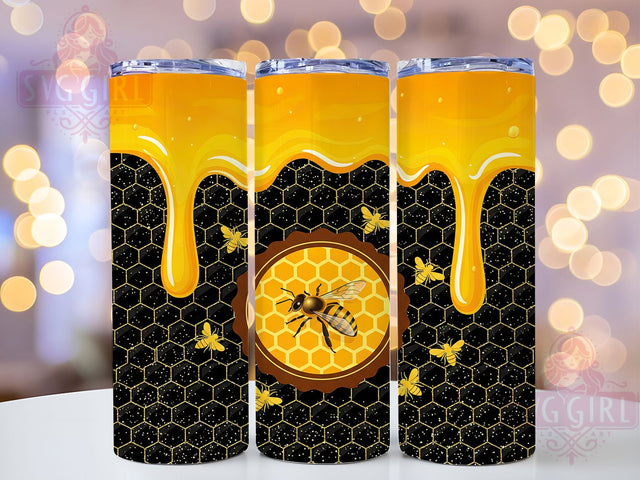 Glitter Glam Bee Tumbler Wrap, Glitter Insect Art, Shiny Bee Gift, Glamorous Bee Theme, Sparkly Nature Gift, Glitter Animal Design, Bee Bling Tumbler Sublimation SvggirlplusArt 
