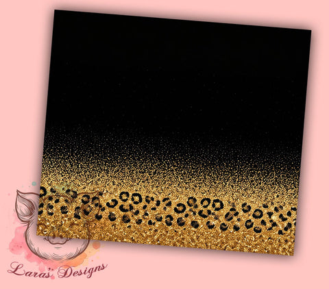 Glitter Gold Leopard Tumbler, Leopard Print Tumbler Wrap, 20oz Sublimation Design, Sparkly Leopard Drinkware, Digital Download Tumbler, Unique Gift Tumbler, Gold Glitter Tumbler Sublimation Lara' s Designs 