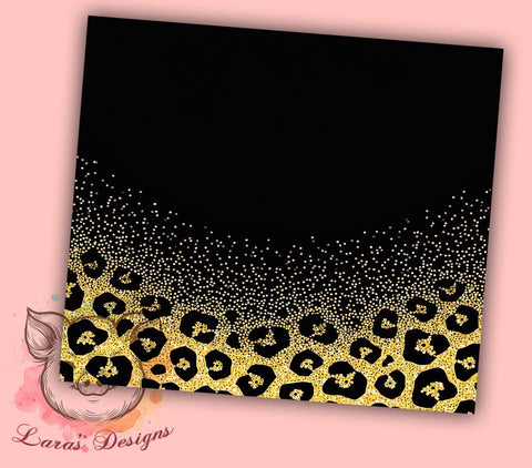 Glitter Gold Leopard Tumbler, Leopard Print Tumbler Wrap, 20oz Sublimation Design, Sparkly Leopard Drinkware, Digital Download Tumbler, Unique Gift Tumbler, Gold Glitter Tumbler Sublimation Lara' s Designs 