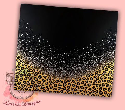 Glitter Gold Leopard Tumbler, Leopard Print Tumbler Wrap, 20oz Sublimation Design, Sparkly Leopard Drinkware, Digital Download Tumbler, Unique Gift Tumbler, Gold Glitter Tumbler Sublimation Lara' s Designs 