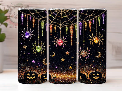 Glitter Gothic Halloween Scene 20oz Tumbler, Gothic Halloween, Glitter Style, Spooky Scene, Sublimation Wrap, 20oz Tumbler, Dark Aesthetic, Haunted Design Sublimation Lara' s Designs 