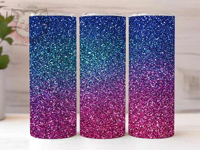 Glitter Gradient 20oz Tumbler, Glitter Gradient, Gradient Tumbler, Glitter Tumbler, Glitter Gradient PNG, Gradient Wrap PNG, Glitter Wrap PNG, 20oz Tumbler Wrap Sublimation Lara' s Designs 