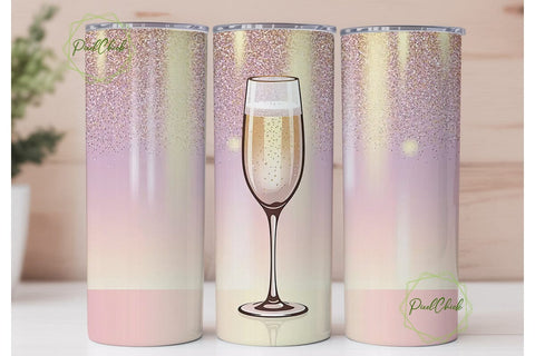 Glitter Gradient 20oz Tumbler Wrap Sublimation PixelChick 