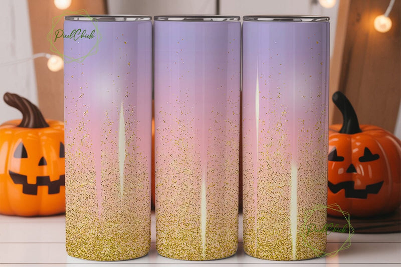 Glitter Gradient 20oz Tumbler Wrap Sublimation PixelChick 