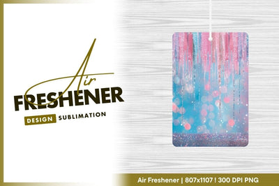 Glitter icicles on bokeh background air freshener png Sublimation Regulrcrative 