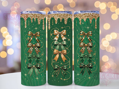 Glitter Leopard Bow Tumbler, Leopard Gold Swirl Tumbler, Stylish 20oz Wrap, Sublimation Design, Trendy Gift Idea, Irish Shamrock Wrap, St. Patrick’s Glitter Tumbler Sublimation SvggirlplusArt 