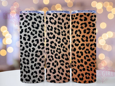 Glitter Leopard Luxe Fade 20oz Tumbler, Leopard Motif, Glitter Art Design, Luxe Theme, Fade Accent, Bold Charm, Sublimation Wrap, 20oz Tumbler Sublimation SvggirlplusArt 