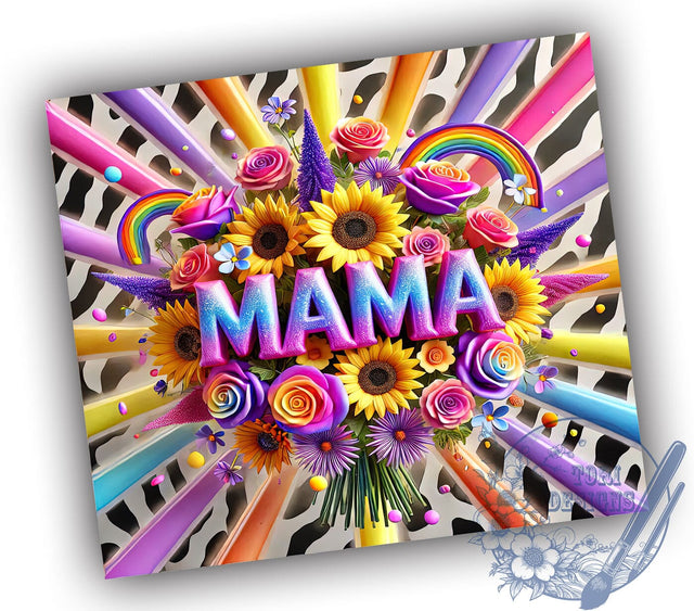Glitter Leopard Mama 20oz Tumbler, Mama Tumbler Wrap, Glitter Tumbler Design, 20oz Tumbler Sublimation, Mom Life Tumbler, Animal Print Tumbler, Girly Tumbler Design Sublimation ToriDesigns 