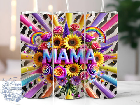 Glitter Leopard Mama 20oz Tumbler, Mama Tumbler Wrap, Glitter Tumbler Design, 20oz Tumbler Sublimation, Mom Life Tumbler, Animal Print Tumbler, Girly Tumbler Design Sublimation ToriDesigns 