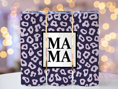 Glitter Leopard Mama Tumbler, Purple Leopard, Animal Print, Sublimation Art, 20oz Tumbler, Bold Wrap, Fun Design Sublimation SvggirlplusArt 