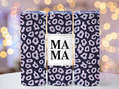 Glitter Leopard Mama Tumbler, Purple Leopard, Animal Print, Sublimation Art, 20oz Tumbler, Bold Wrap, Fun Design Sublimation SvggirlplusArt 