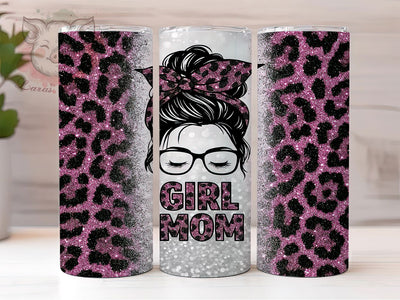 Glitter Leopard Mom Life Tumbler, Messy Mom Design, Leopard Mom Gift, Girl Mother Pattern, Glitter Mom Template, Busy Mom Wrap, Mother's Day Design Sublimation Lara' s Designs 