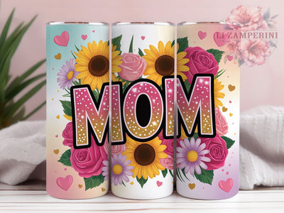 Glitter Leopard Mom Tumbler, Mom Life Tumbler, Seamless 20oz Wrap, Sublimation Design, Stylish Gift Idea, Mother's Day Wrap, Leopard Print Mom Tumbler Sublimation Li Zamperini 