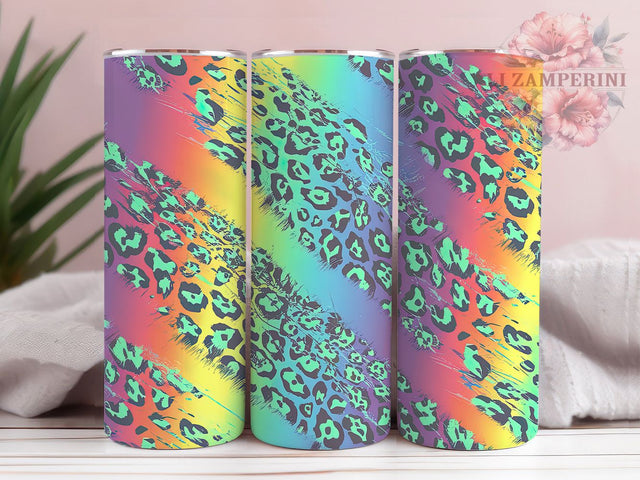 Glitter Leopard Print Glam Tumbler, Glitter Animal Print Tumbler, Sparkly Leopard Tumbler, 20oz Tumbler Sublimation, Glam Tumbler Wrap, Digital Tumbler Wrap, Trendy Tumbler Design Sublimation Li Zamperini 
